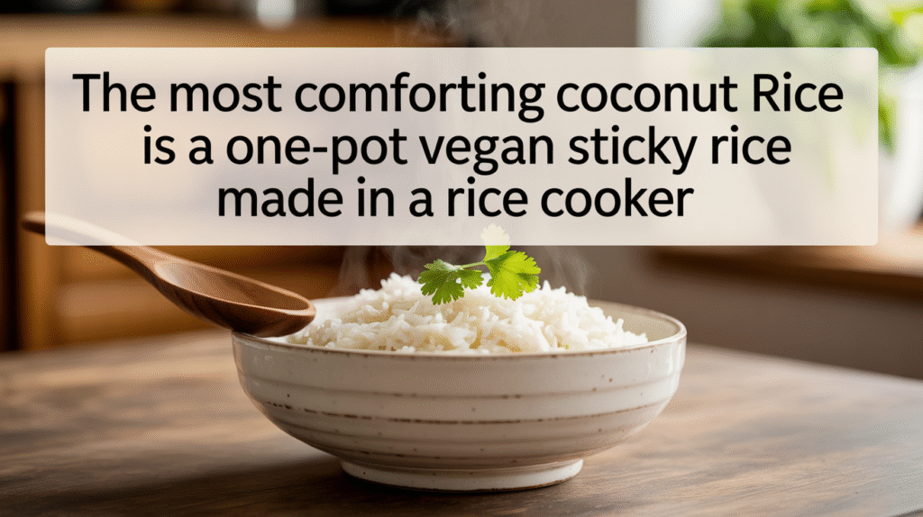 The Most Comforting Coconut Rice Is a One-Pot Vegan Sticky Rice Made in a Rice Cooker