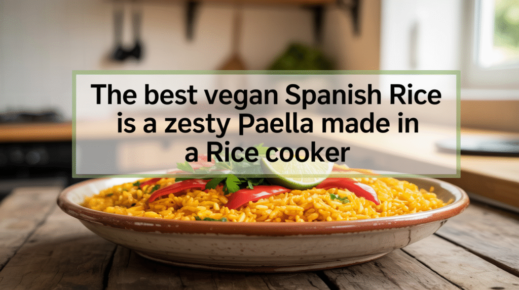 The Best Vegan Spanish Rice is a Zesty Paella Made in a Rice Cooker
