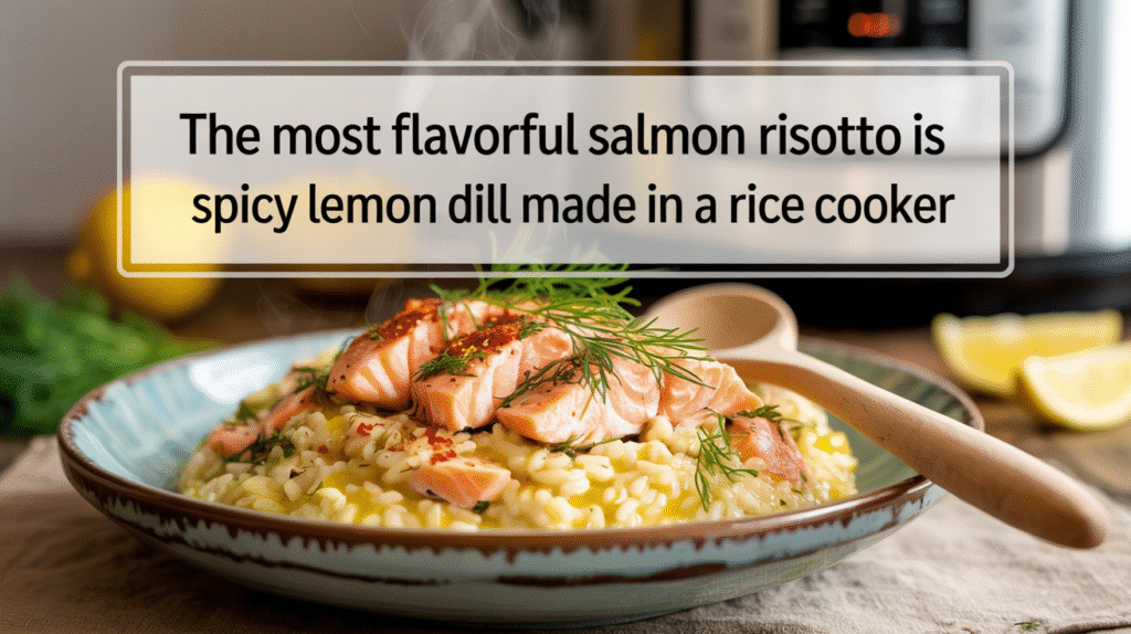 The Most Flavorful Salmon Risotto Is Spicy Lemon Dill Made in a Rice Cooker