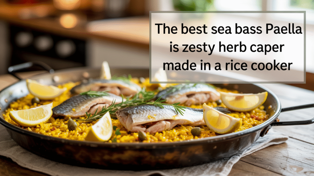 The Best Sea Bass Paella Is Zesty Herb Caper Made in a Rice Cooker