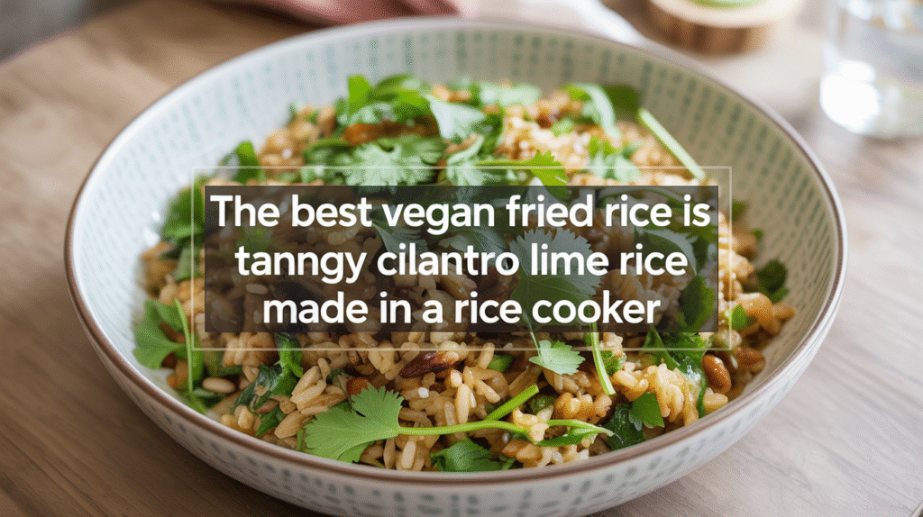 The Best Vegan Fried Rice Is Tangy Cilantro Lime Rice Made in a Rice Cooker