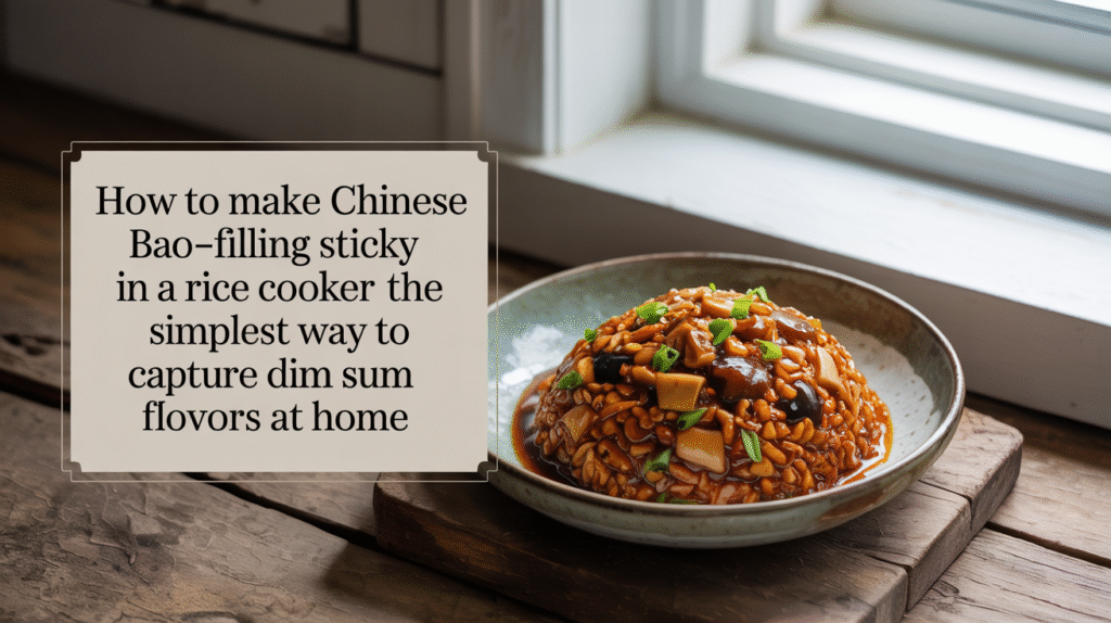 How to Make Chinese Bao-Filling Sticky Rice in a Rice Cooker - The Simplest Way to Capture Dim Sum Flavors at Home