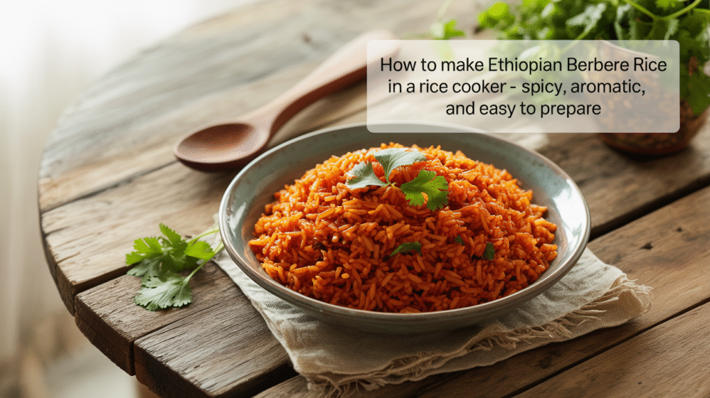 How to Make Ethiopian Berbere Rice in a Rice Cooker - Spicy, Aromatic, and Easy to Prepare