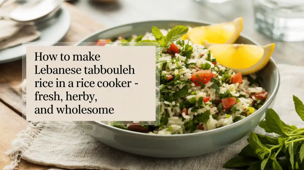 How to Make Lebanese Tabbouleh Rice in a Rice Cooker - Fresh, Herby, and Wholesome