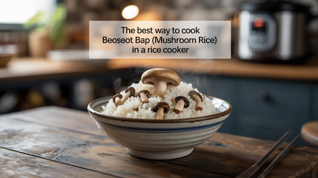 The Best Way to Cook Beoseot Bap (Mushroom Rice) in a Rice Cooker