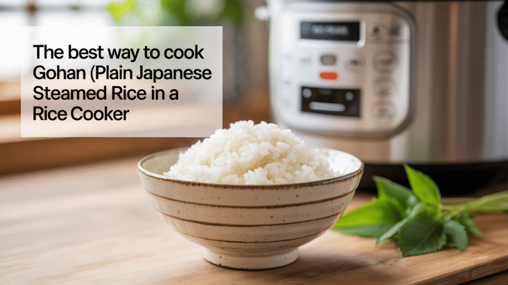 The Best Way to Cook Gohan (Plain Japanese Steamed Rice) in a Rice Cooker