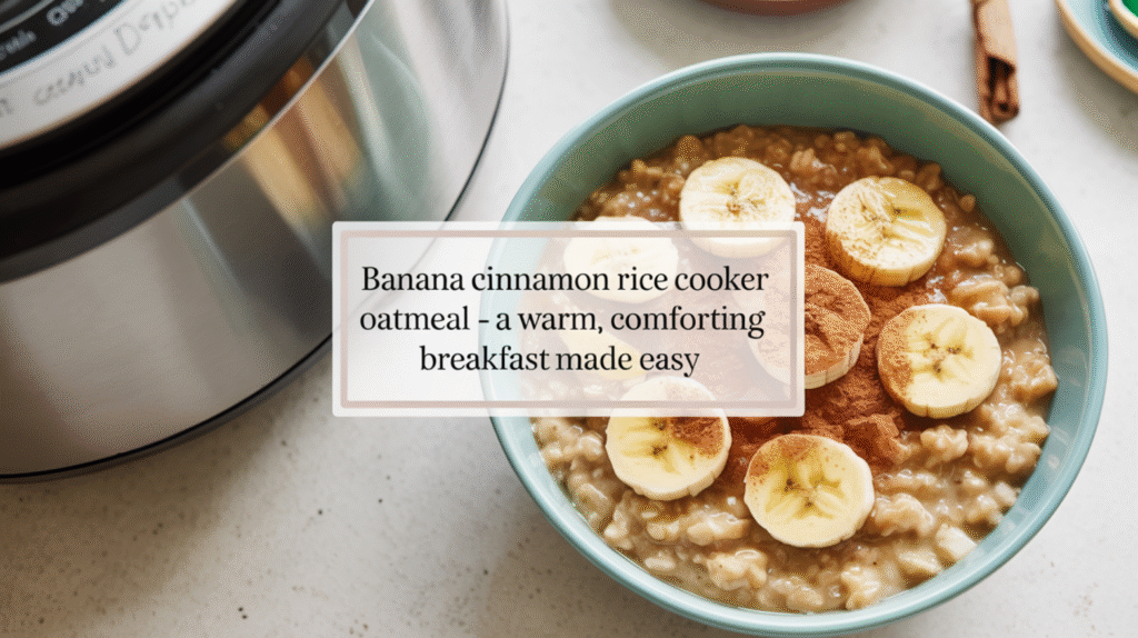 Banana Cinnamon Rice Cooker Oatmeal - A Warm, Comforting Breakfast Made Easy