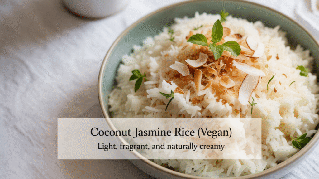 Coconut Jasmine Rice (Vegan) - Light, Fragrant, and Naturally Creamy