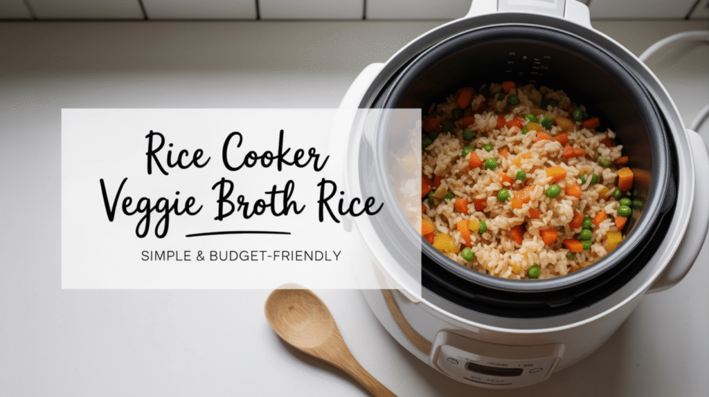 Rice Cooker Veggie Broth Rice (Simple & Budget-Friendly)
