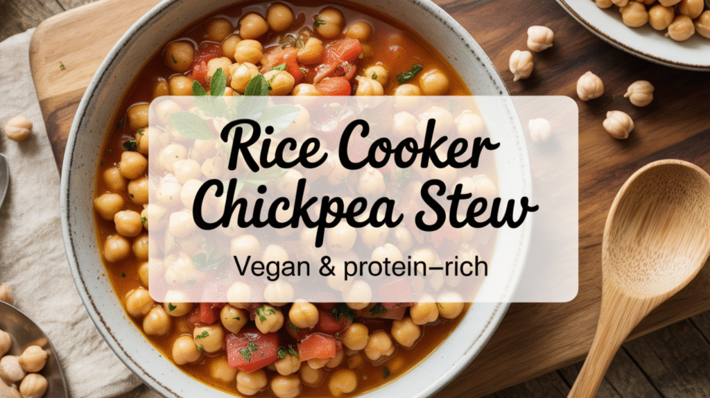 Rice Cooker Chickpea Stew (Vegan & Protein-Rich)