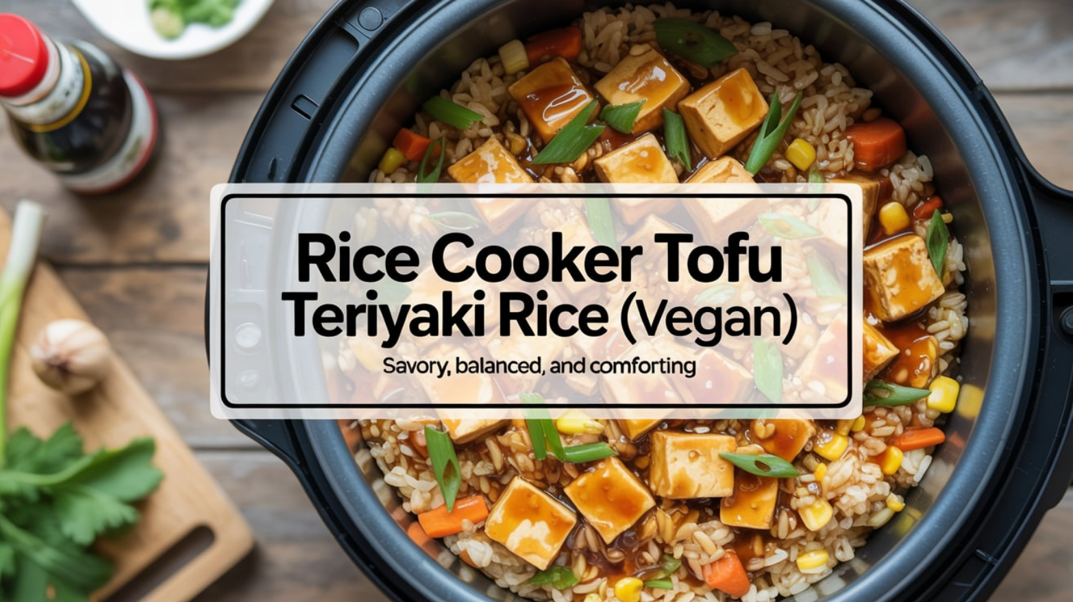 Rice Cooker Tofu Teriyaki Rice (Vegan) - Savory, Balanced, and Comforting